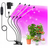 GROW sada na pestovanie rastlín EVI 90 W (4x LAMPA NA RAST RASTLÍN 80x UV LED ČASOVACÍ KLIP NA PESTOVANIE 9 REŽIMOV)