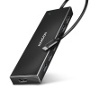 AXAGON HUE-F7C, 7x USB 3.2 Gen 1 ALU FLAT CHARGING hub, micro USB napr. konektor, kábel USB-C 30cm (HUE-F7C)