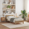 vidaXL Posteľ s LED svetlami Artisan Dub 90x200 cm Zhotovené z drevotriesky