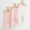 Dojčenské dupačky New Baby Classic II Holka 3ks ružová, 80 (9-12m)