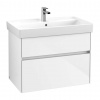 Villeroy & Boch Collaro Umývadlová skrinka, 75x55x44 cm, 2 zásuvky, Glossy White C01000DH