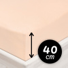 Jersey napínacie prestieradlo na extra vysoký matrac JR-021 Púdrové 200 x 220 - výška 40 cm