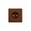Zásuvka jednonásobná ABB Classic 5597-2389 H3, prepäťová ochrana - hnedá (5597-2389H3)