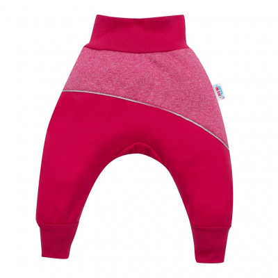 NEW BABY Softshellové dojčenské nohavice ružové 98 (2-3 r)