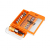 Sada bitů, 15 kusů od NEO TOOLS se skládá z profilů bitů: PH, PZ, SL, TX, HEX; vyrobeno z oceli S2