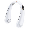 Techsuit - Neck Fan (H6) - Portable, USB-C, Rechargeable, Adjustable, Digital Display, 1200mAh - White