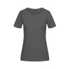 Dámske tričko STEDMAN Lux Fitted - Crew neck, Slate Grey sivá, M