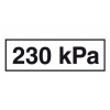 Tlak v pneu 490 kPa, fólia - 8 x 2,5 cm