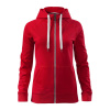 MALFINI PREMIUM Mikina Voyage 451 na zip, dámská MAL-4517117 2XL Červená formula