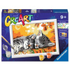 RAVENSBURGER CreArt Malování podle čísel: Podzimní koťata 18x13cm