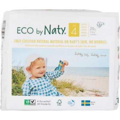 ECO BY NATY Plienky jednorazové 4 (7-18 kg) 26 ks