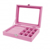 Kazeta na prsteny a manžetové knoflíčky 1279-17 pink