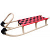 Drevené sane 125 cm - červené KUBISPORT
