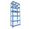 Kovový regál policový Biedrax 50 x 90 x 210 cm, modrý - 6 políc biele lamino 12mm