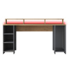 VerDesign, DESK písací stôl s kontajnerom na PC, orech/antracit melamin, VT laminát a pod.