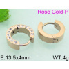 Náušnice kruhy ružová zlatá ny4759 chirurgická oceľ (Náušnice kruhy ružová zlatá ny4759 chirurgická oceľ)