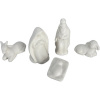 Sada 5 postaviček - Betlehem porcelán, 20 cm x 15 cm x 4 cm biela