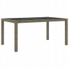 Záhradný stôl, stolík - Záhradný stôl, 150x90x75 cm, sklo a ratan PE, SZ (Záhradný stôl, 150x90x75 cm, sklo a ratan PE, SZ)