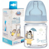 Canpol babies fľaša sa širokým hrdlom Bonjour Paris modrá 120ml