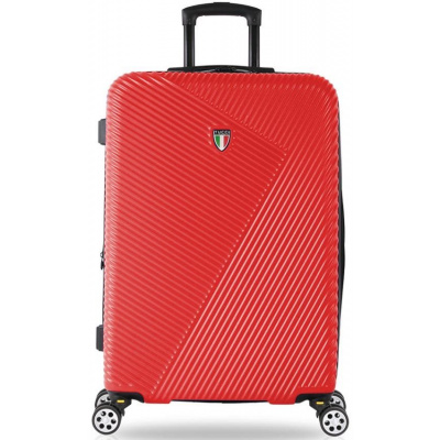 Cestovný kufor TUCCI T-0118/3 L ABS - červená (T-0118/3-L_RED)