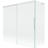 Mexen Rox, L posuvná 2-krídlová vaňová zástena 160 + 75 x 150 cm, 8mm číre sklo, biely profil, 8C9L-160-075-20-00