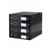 Zásuvkový box Leitz Click&Store, 4 zásuvky, černá 60490095