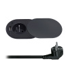 Zásuvka vestavná SOLIGHT PP124USBC-B s posuvným víčkem, USB A+C