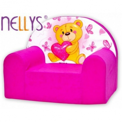 Detské kresielko / pohovečka Nellys ® - Míša srdiečko Nellys