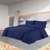 vidaXL Súprava obliečok námornícka modrá 240x220 cm bavlna - Modrá - 245019-259120