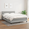 vidaXL Boxspring posteľ s matracom bledosivý 140x190 cm látka - Sivá - 69224-24034