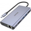 Unitek Hub USB-C 2x USB 3.1 HDMI DP RJ45SD čítačka