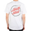 pánske tričko SANTA CRUZ WIRED FLAME DOT CHEST T-SHIRT WHITE L