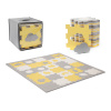 KINDERKRAFT Podložka penová puzzle Luno Shapes 185 x 165 cm Yellow, 30ks, Premium 165x185 žltá