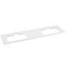 Sapho BRAHEA doska Rockstone s 2 otvormi 181x51,5cm (90+90cm), biela matná BL181-0101-90