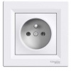 Asfora - Zásuvka 2P+PE 250V 16A, clonky, bílá, EPH2800221 (Schneider Electric, Asfora, bílá)
