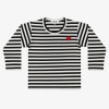 Comme des Garçons PLAY Kids Red Emblem Knit T-Shirt Black 2 2