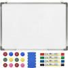 EXTRALINK Magnetická tabuľa stierateľná za sucha 60 x 90 cm + príslušenstvo Biela