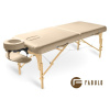 Fabulo guru Set drevené masážne lehátko krémová 192 x 76 cm