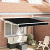 zahrada-XL Ručná vysúvacia markíza Čierna 350x250 cm, vidaXL Látka na výmenu markízy pre rám 3.5x2.5 m Čierna 3330329