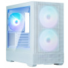 Zalman skříň P30 AIR White / miniT / 3x140mm fan ARGB / USB 3.0 / USB-C / temperované sklo / mesh panel / bílá