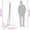 vidaXL LED vianočný stromček 339 LED teplá biela 187 cm - Biela - 234977-247131