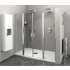 Polysan ZOOM LINE sprchové dvere do niky 160x190cm s pev. stenou Číre/Chróm 2x Lietacie dv SPH ZL1416