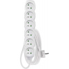Emos P0613, predlžovací kábel 3m, 6 zásuviek, PVC, biely P0613