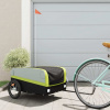 vidaXL Vozík za bicykel, čierno zelený 45 kg, železo 94046