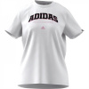 adidas Collegiate Graphic dámske tričko White/Pink S (8-10)