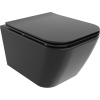 Mexen Madox WC misa Rimless s pomaly padajúcim sedátkom, duroplast, Čierna matná - 30154070