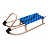 Drevené sane 110cm modré KUBISPORT