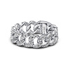 PANDORA prsten Kubánský řetízek s pavé 48 193557C01-48