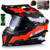 Motocyklová prilba LS2 MX701 Explorer C Trick M.Wh. Red L