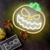 Neon PLEXI LED HALLOWEEN ZLÁ TEKVICA Žlto-biela USB 5V 1A Stmievač Držiak